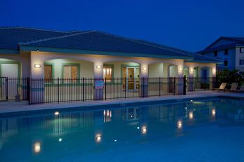 Captiva Cove Resort Style Pool + Clubhouse, Nighttime